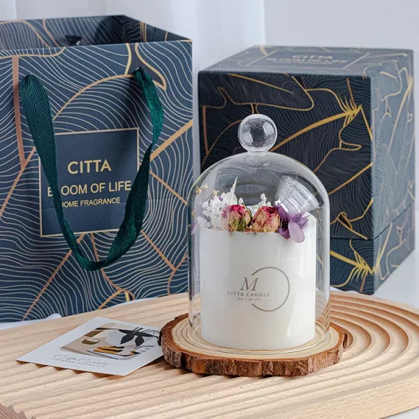 1 Vela en set de regalo con fragancias encantadoras.