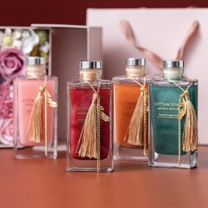 Encanto Floral: Difusor Aromático de Lujo en Sets de Regalo con Varillas de Caña y Flores Decorativas