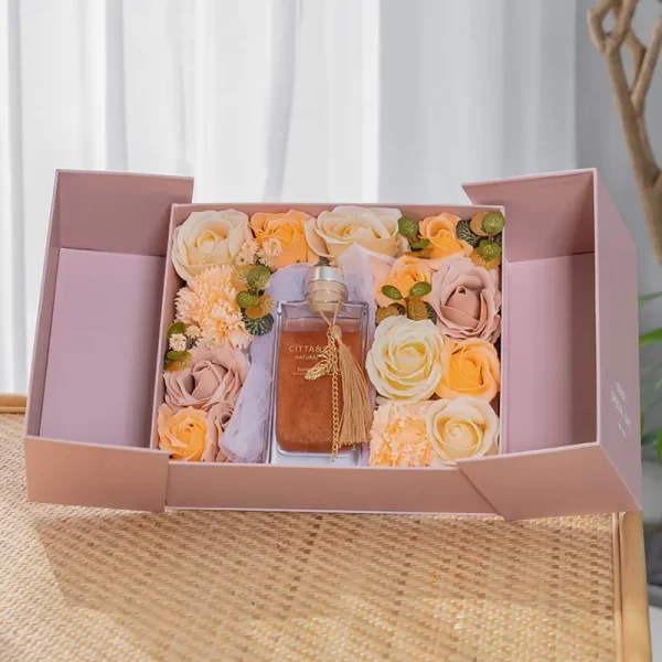 Encanto Floral: Difusor Aromático de Lujo en Sets de Regalo con Varillas de Caña y Flores Decorativas